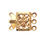 Thumbnail: Box Clasp • 3-Strand • Rectangle Filigree • 15x11mm • Gold-Plated • 44BOX-330-1511-25 | Smoky Mountain Beads