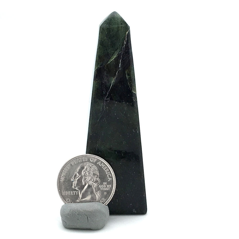 Thumbnail: Nephrite Jade Obelisk • China • 98.4 grams ~ 84x29mm
