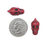 Thumbnail: Magnesite Mohawk Skull Beads • Red (D) • 11x21mm (2) • SKULL-MO-1121RD | SmokyMountainBeads.com