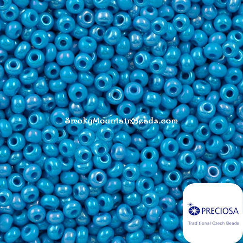 11-64050 • Opaque Dark Turquoise Iris • 11/0 Czech Seed Beads | SmokyMountainBeads.com