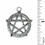 Thumbnail: Pentacle Charm Focal • 31x25mm • Silver-Plated Pewter • 26100MTL-3125-12 | SmokyMountainBeads.com