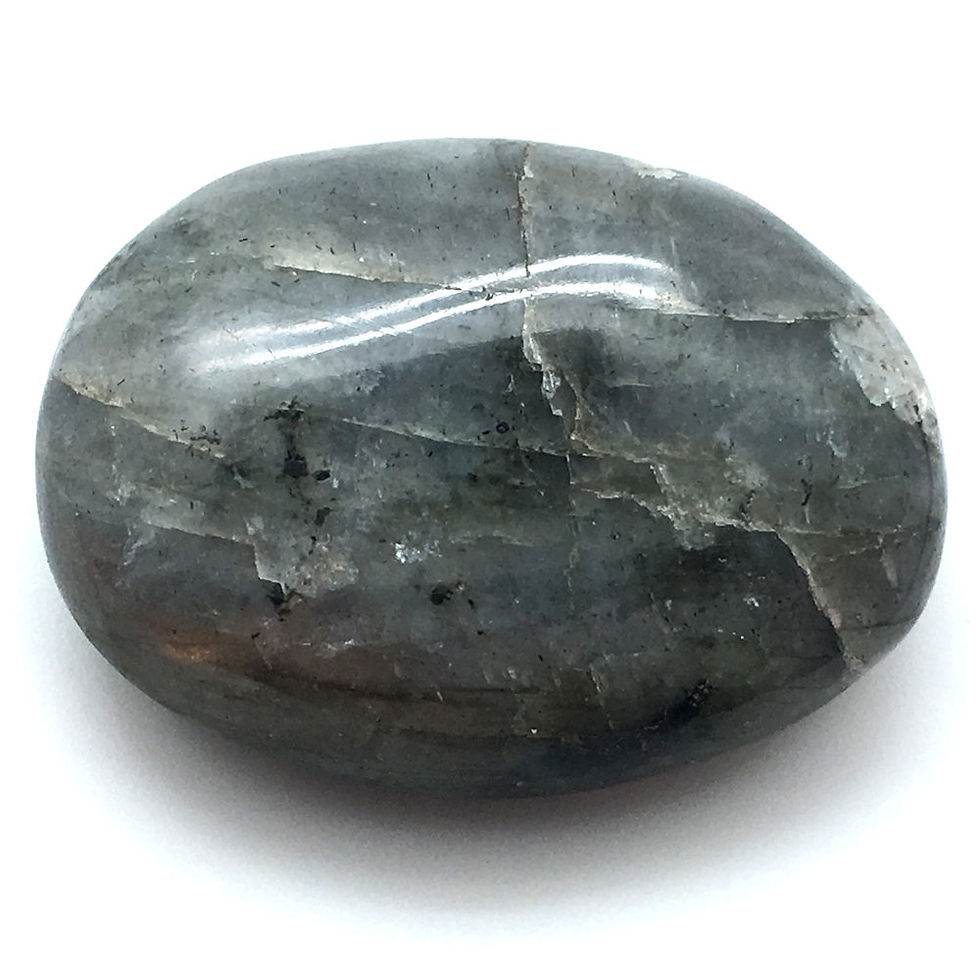 Thumbnail: Labradorite Palm Stone • Madagascar • 50.5 grams ~ 51x38x17mm