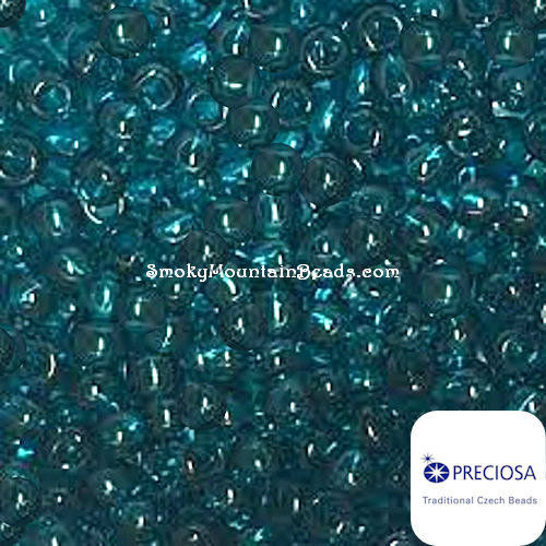 11-50710 • Transparent Blue Zircon • 11/0 Czech Seed Beads | SmokyMountainBeads.com