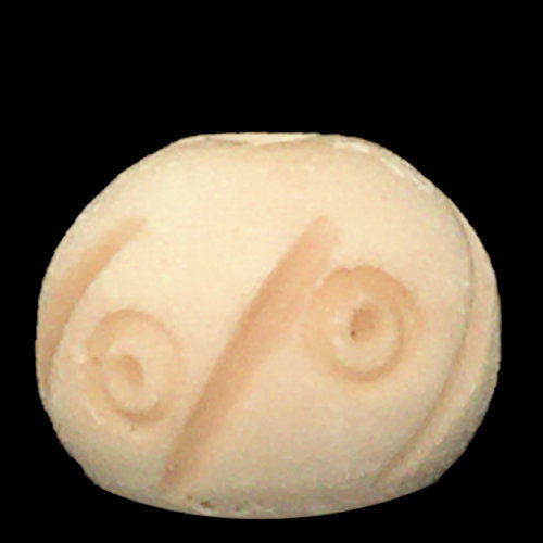 166100BONE-1012CN • Bone Rondelle Carved Bead • 10x12mm | Smoky Mountain Beads