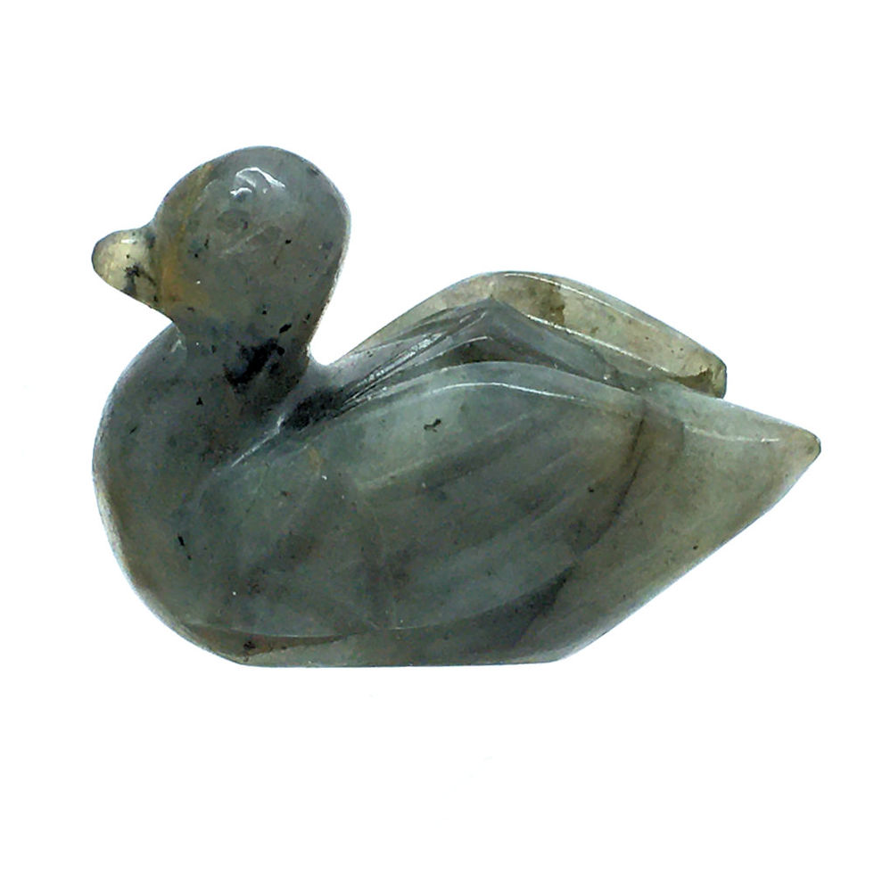 Thumbnail: Labradorite Duck • 23.5 grams ~ 41x19x28mm • 87100DUCK-LAB-23-5 | SmokyMountainBeads.com