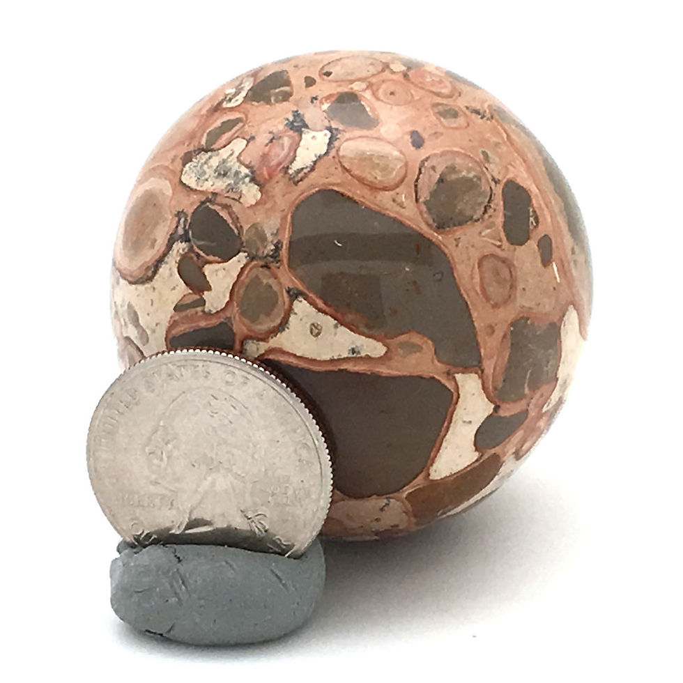 Thumbnail: Leopardite Jasper Sphere • Peru • 157.6 grams ~ 49.8mm