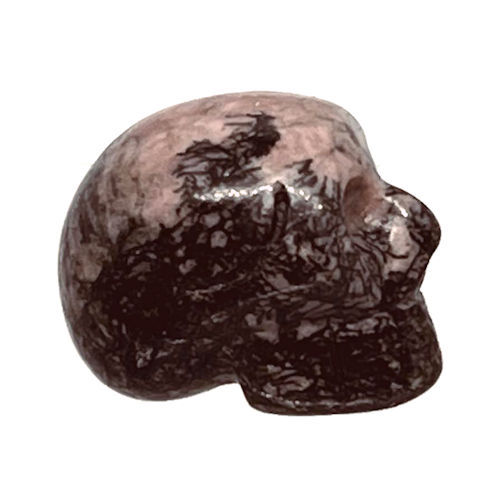 Thumbnail: 96RDN-17-5 • Rhodonite Skull • 20x25x18mm ~ 17.5 grams | SmokyMountainBeads.com
