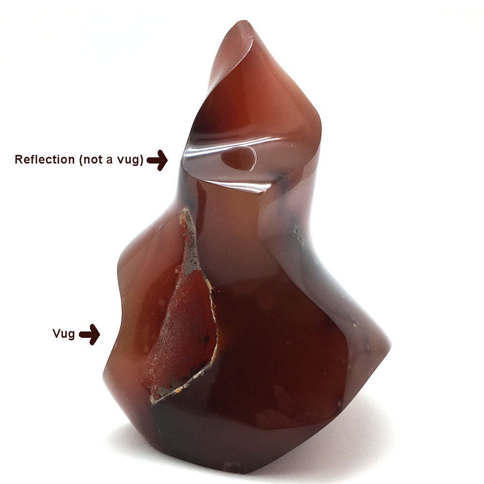 Thumbnail: Carnelian Flame with Druzy Vug • Brazil • 293.4 grams ~ 90x66x55mm