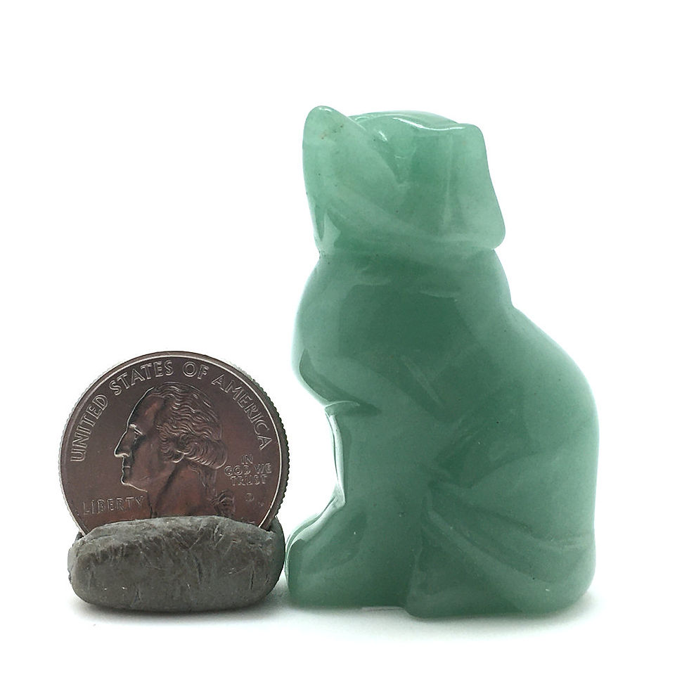 Thumbnail: Green Aventurine Dog • Brazil • 55.2 grams ~ 57x34x24mm 87100DOG-AVG-55-2