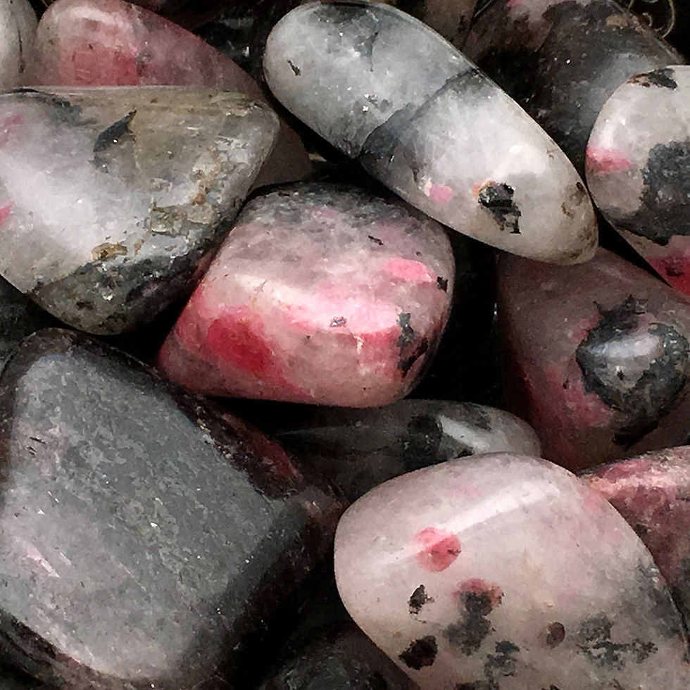 Thumbnail: 50003RDNG • Rhodonite Tumbles • Gemmy ~ Medium | SmokyMountainBeads.com