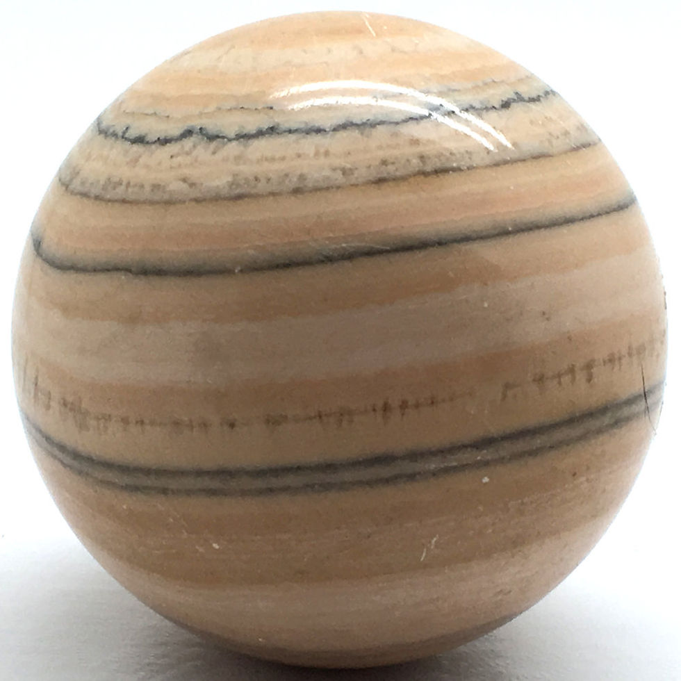 Thumbnail: Banded Calcite Aragonite Sphere • Mexico • 181.9 grams ~ 50.6mm