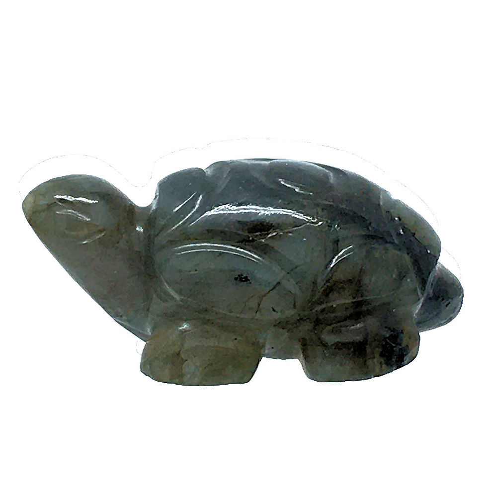 Thumbnail: Labradorite Turtle • 22.1 grams ~ 42x25x17mm • 87100TUR-LAB-22-1 | SmokyMountainBeads.com