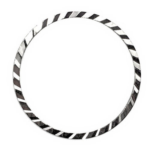 Link Round Engraved Edge • 16mm • Silver-Plated • 33LINK-701601-11 | SmokyMountainBeads.com