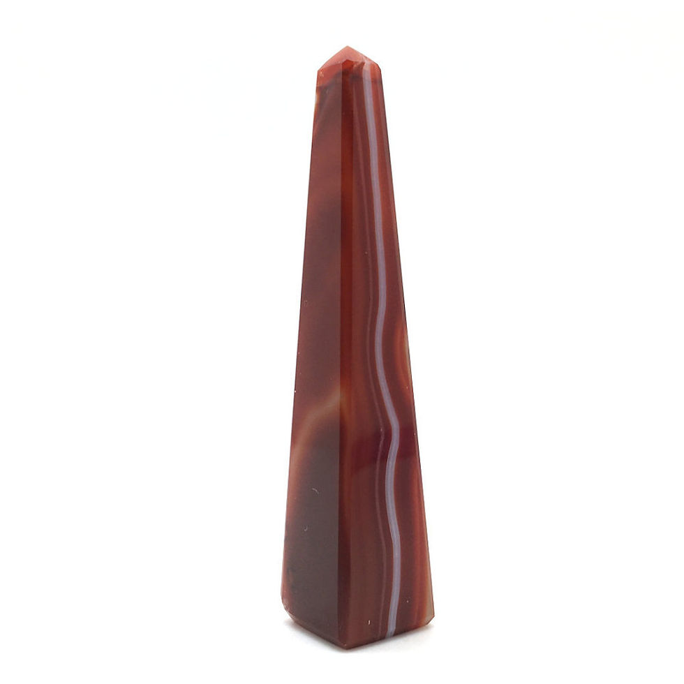 Thumbnail: Brazilian Agate Obelisk • Beveled Base • Brazil • 52.7 grams ~ 95x21x21mm
