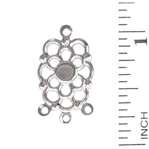 Flower Chandelier • 22x13mm • Silver-Plated • 41-372213-11 | SmokyMountainBeads.com