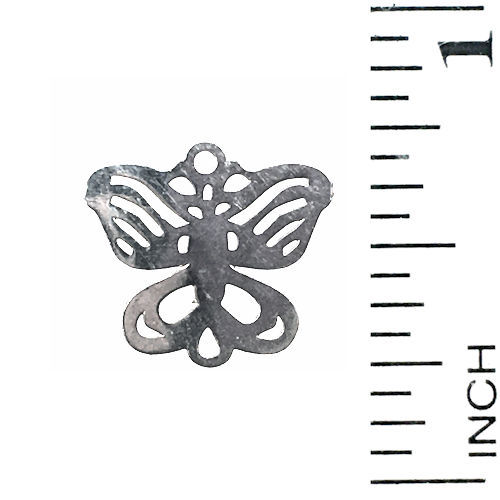 Link Butterfly • 13x12mm • Silver-Plated • 33LINK-871312-11 | SmokyMountainBeads.com