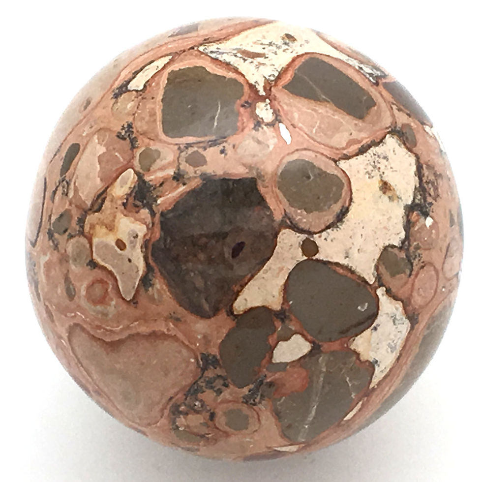 Thumbnail: Leopardite Jasper Sphere • Peru • 157.6 grams ~ 49.8mm