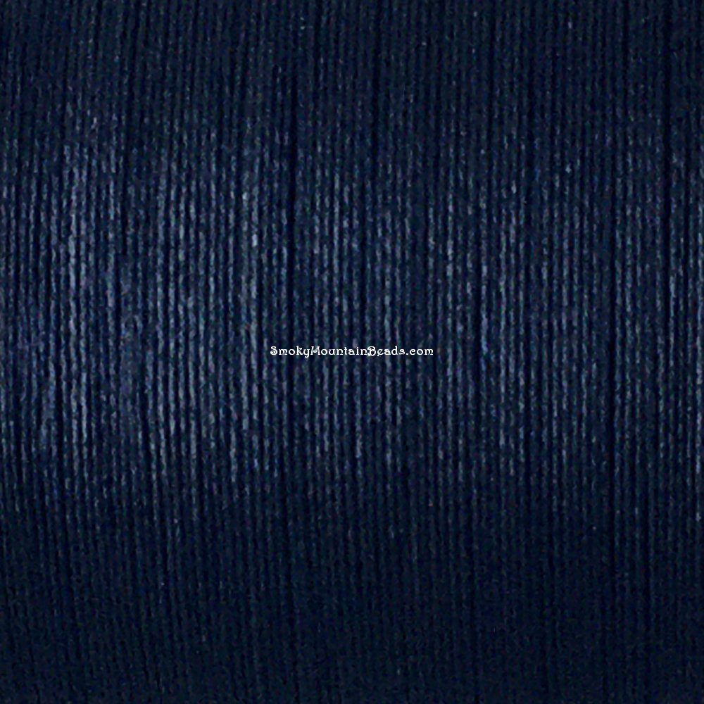 Dark Blue • Silamide Waxed Thread • Size A | SmokyMountainBeads.com