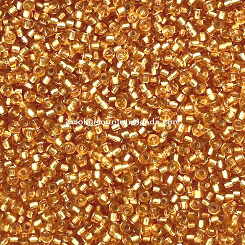 11-1902 • Semi-Frosted Silver-Lined Gold •11/0 Miyuki Seed Beads | SmokyMountainBeads.com