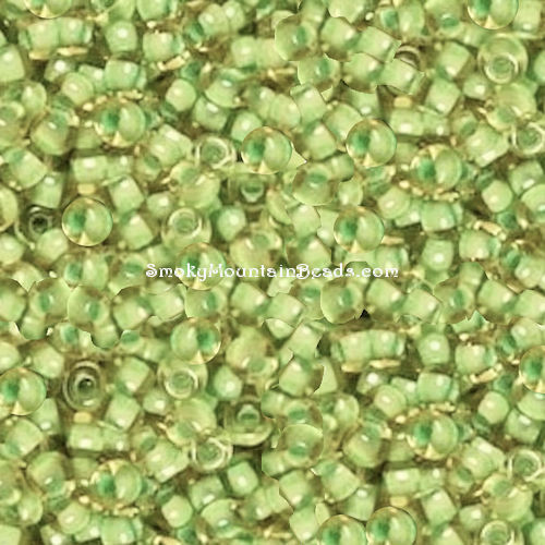 11-374H • Peridot-Lined Topaz • 11/0 Matsuno Seed Beads | SmokyMountainBeads.com