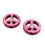 Thumbnail: 135100Ho-F1504-PNK • Howlite Peace Sign Beads • 15x4mm | SmokyMountainBeads.com