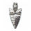 Thumbnail: Arrowhead with Rope Charm • 33x16x3mm • 26100MTL- 3316-11 | SmokyMountainBeads.com