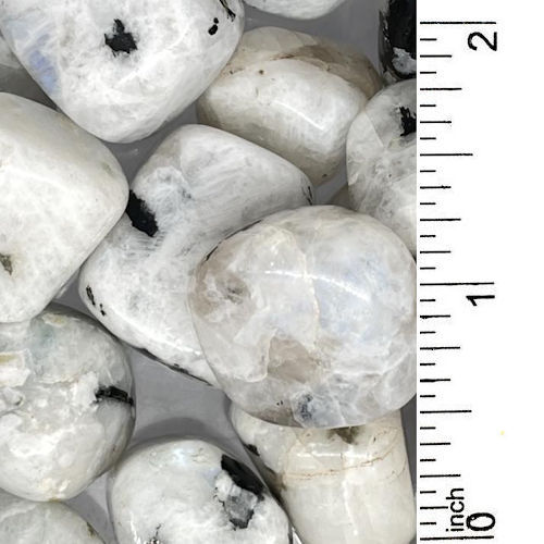Thumbnail: 50003MSR • Rainbow Moonstone Tumbles • Medium | SmokyMountainBeads.com