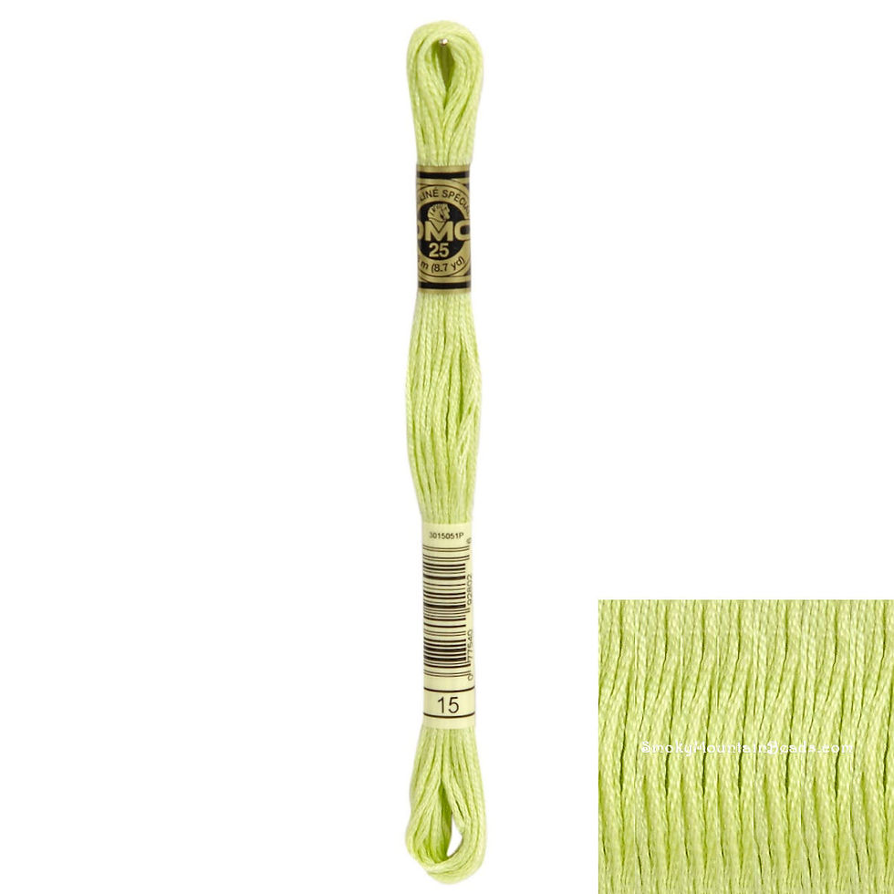 15 • Apple Green Floss • DMC | SmokyMountainBeads.com