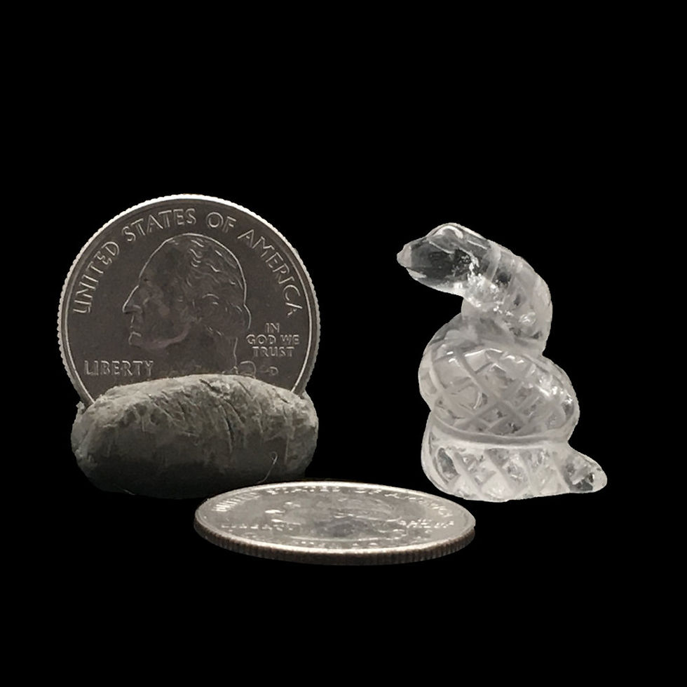 Thumbnail: Quartz Snake • 6.5 grams ~ 25x21x15mm • 87100SNK-QC-6-5 | SmokyMountainBeads.com