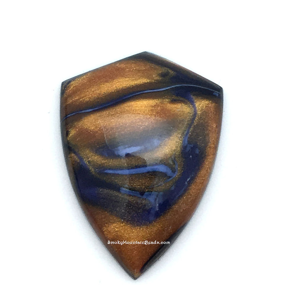 55BLR-29-4432 • Bowlerite Shield Cabochon • 44x32mm | SmokyMountainBeads.com