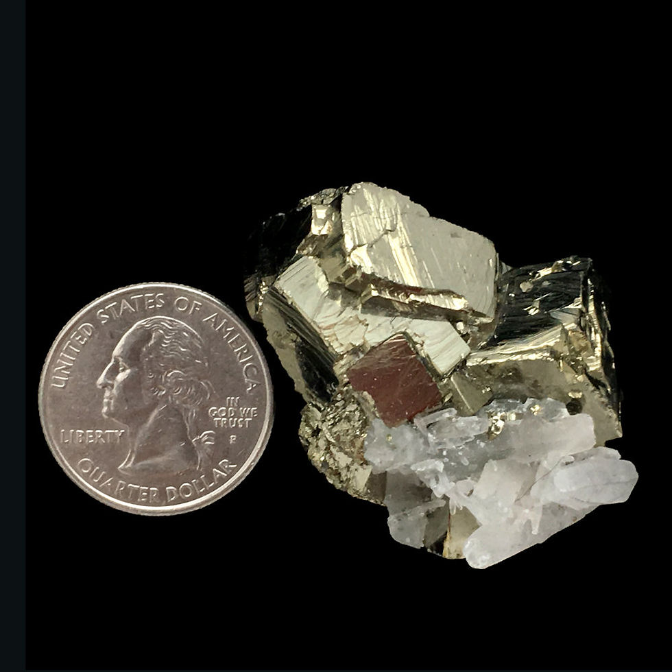 Thumbnail: Cubic Pyrite Quartz Points Druzy • Peru • 57.2 grams ~ 45x35x26mm