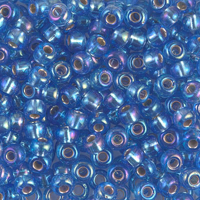 6-1019 Silver-Lined Sapphire AB 6/0 Miyuki Seed Beads | SmokyMountainBeads.com