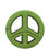 Thumbnail: 135100Ho-F2004-GRN • Howlite Peace Sign Beads • 20x4mm | SmokyMountainBeads.com
