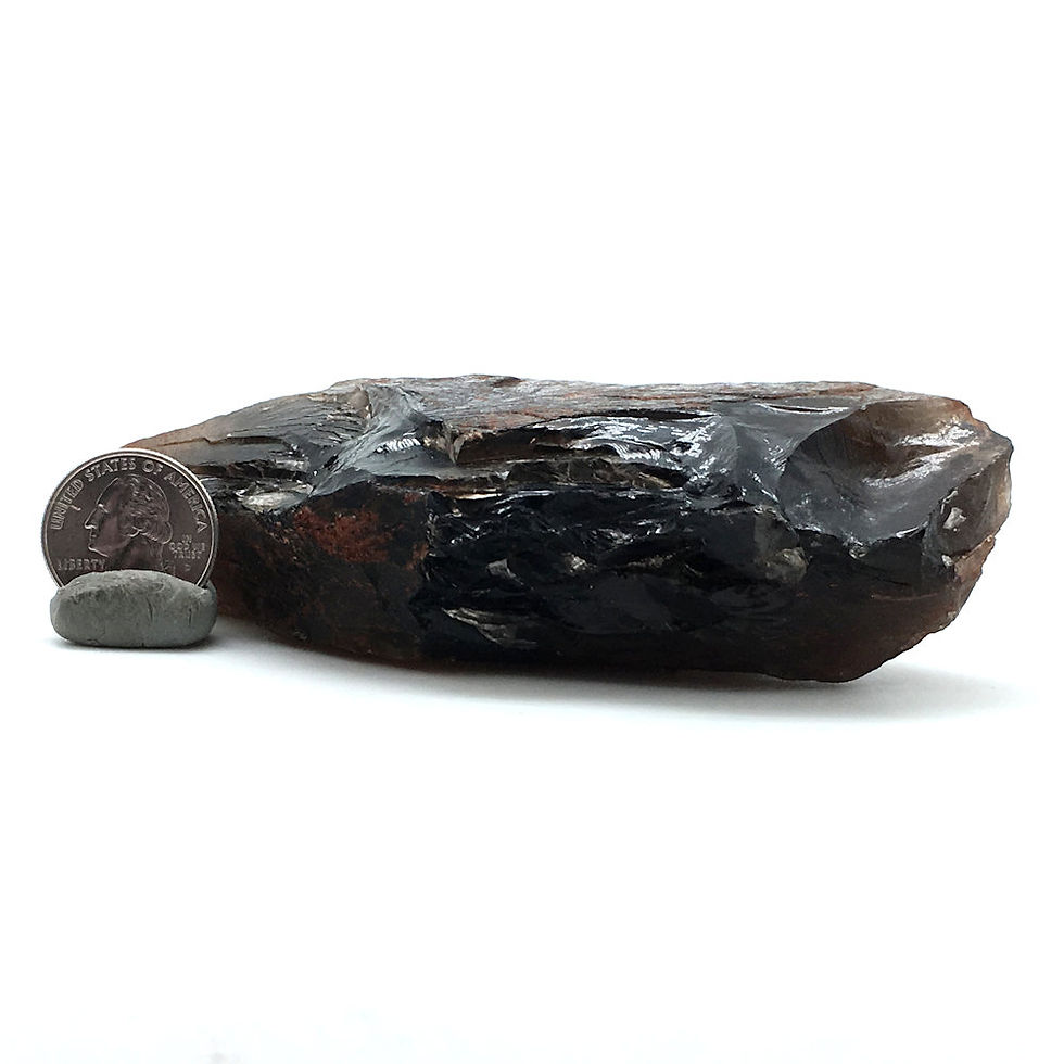 Thumbnail: Apache Tear Obsidian Rough • 363.3 grams ~ 130x73x37mm • 90100ATo-363-3 | SmokyMountainBeads.com