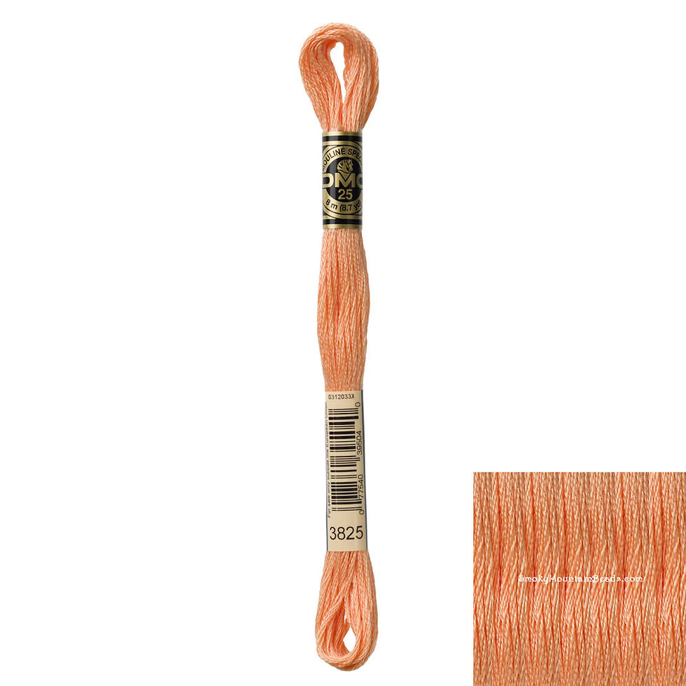 3825 • Pumpkin Pale Floss • DMC | SmokyMountainBeads.com