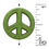 Thumbnail: 135100Ho-F2004-GRN • Howlite Peace Sign Beads • 20x4mm | SmokyMountainBeads.com