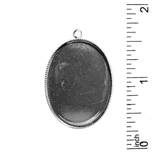 Bezel Setting • Glue-In • Oval • 31x23x2mm • 43MTL-693123-12 | SmokyMountainBeads.com