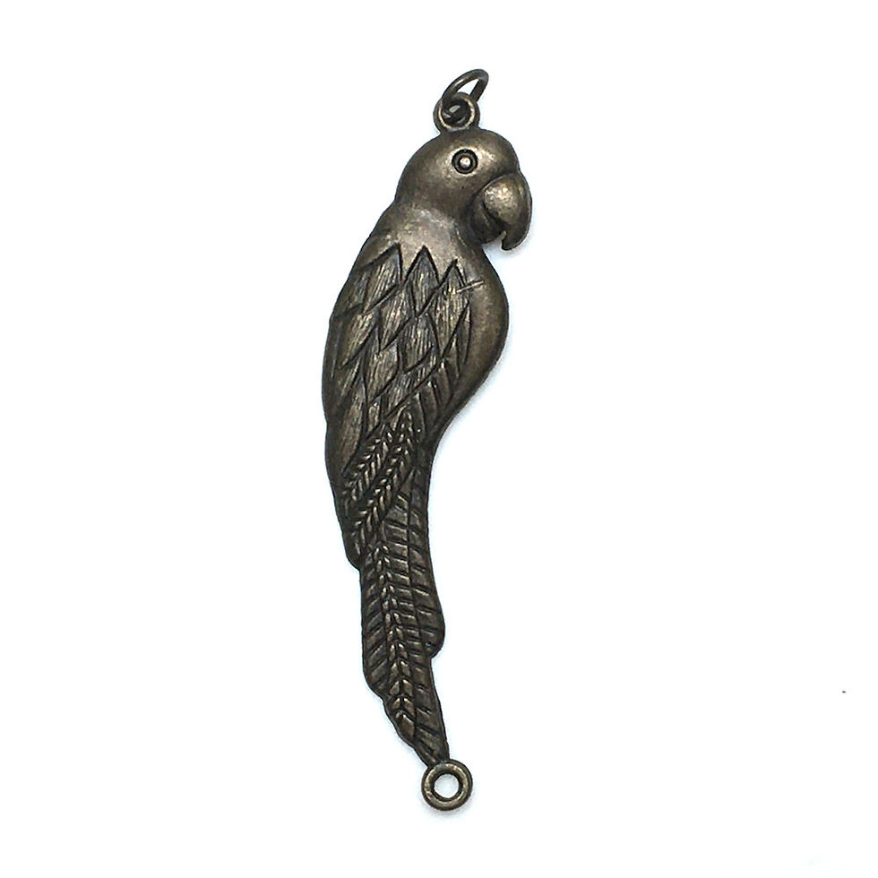 Parrot Link • 62x15mm • Antiqued Brass • 33LINK-876215-21 | SmokyMountainBeads.com