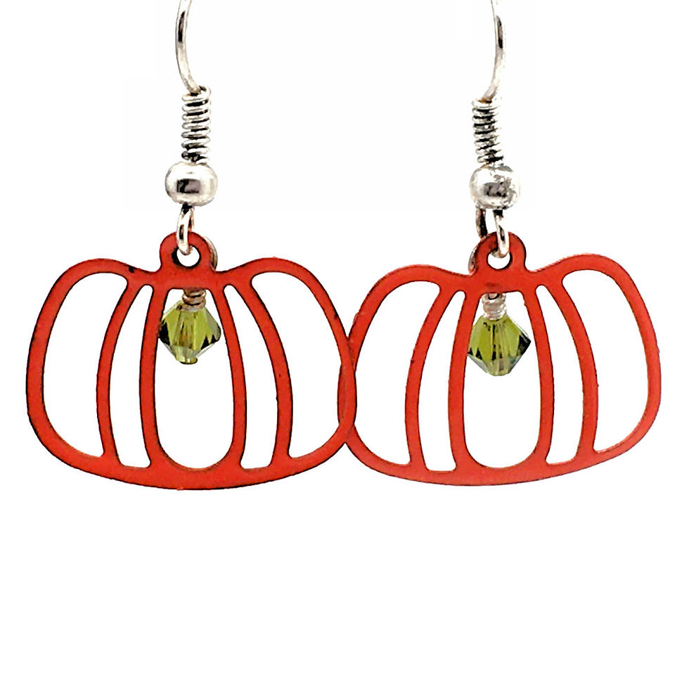 Pumpkin Swarovski Earrings • ERHW-2017-EPKN | SmokyMountainBeads.com