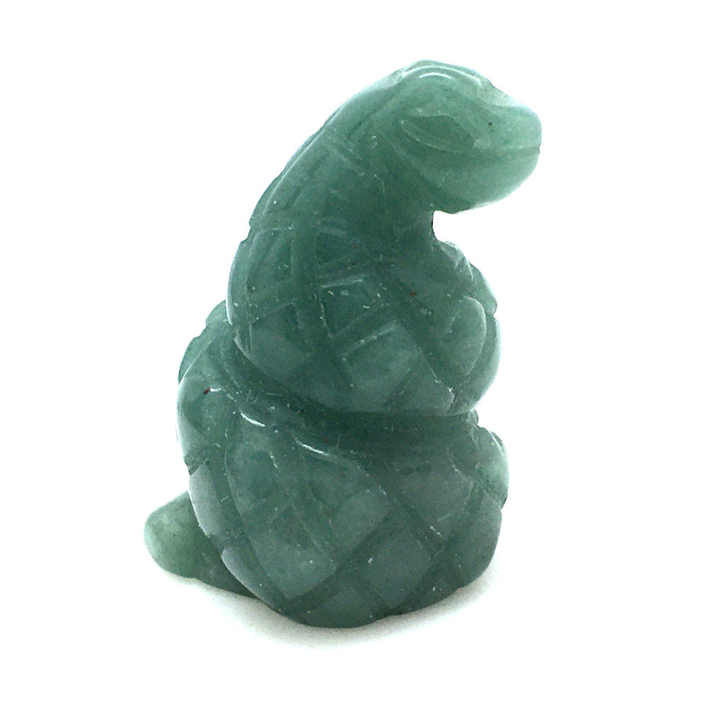 Green Aventurine Snake • 7.1 grams ~ 25x18x16mm • 87100SNK-AVG | SmokyMountainBeads.com