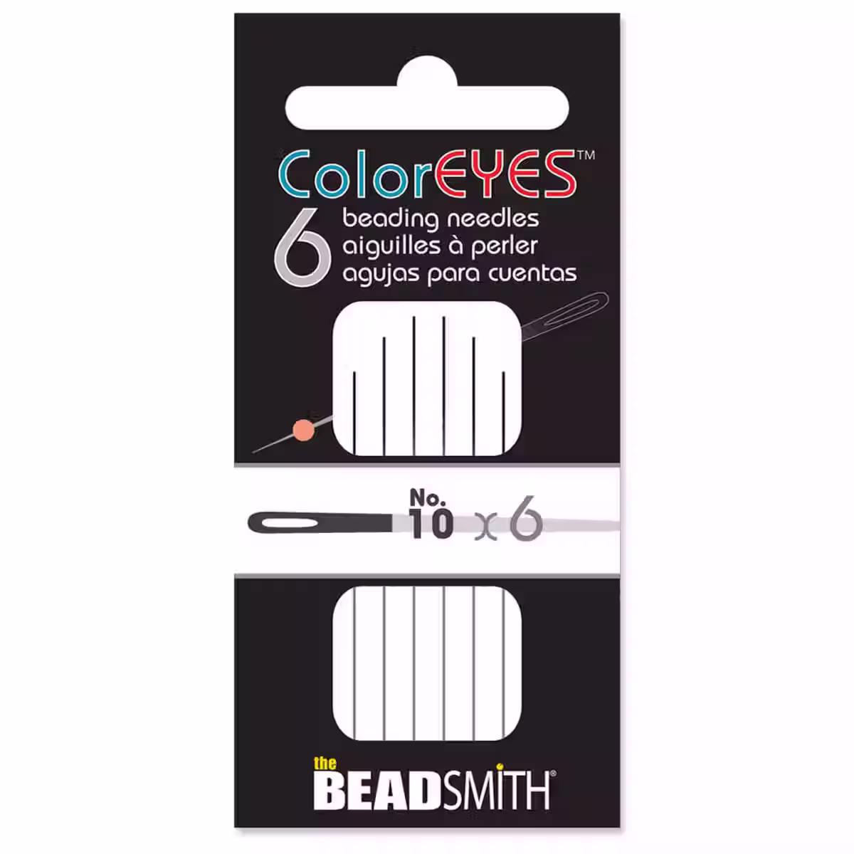 ColorEyes Beading Needles • Size 10 • 6 count | SmokyMountainBeads.com