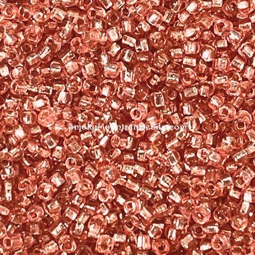 11-70 • Silver-Lined Dark Peach • 11/0 Matsuno Seed Beads | smokymountainbeads