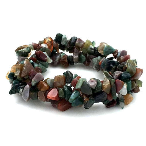 Fancy Rainbow Jasper Chip Bracelet • BR-50000JF-3 | SmokyMountainBeads.com