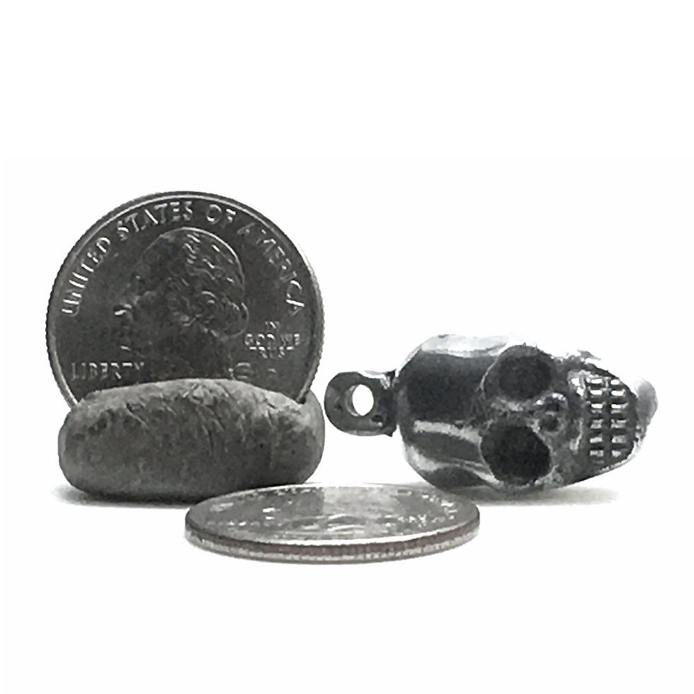 Thumbnail: Skull Charm Focal • 30x13x12mm • 96100MTL-3013-12 | SmokyMountainBeads.com