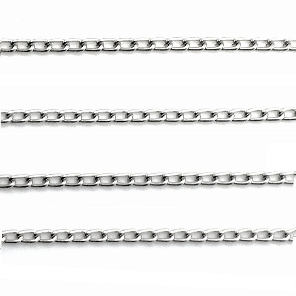 Thumbnail: Curb Chain • Matte Silver • 5x3x0.75mm • Aluminum • 36-CB-53075-M70SL | SmokyMountainBeads.com