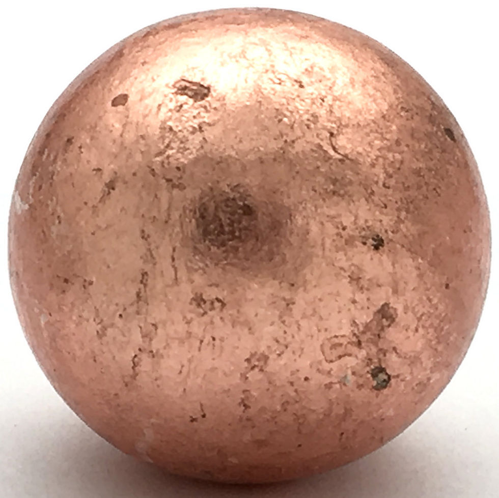 Thumbnail: Solid Copper Sphere • Michigan • 124.1 grams ~ 30mm
