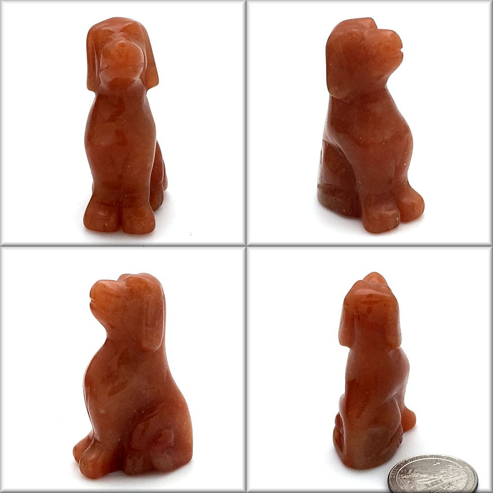 Thumbnail: Red Aventurine Dog • Brazil • 36.1 grams ~ 50x31x19mm