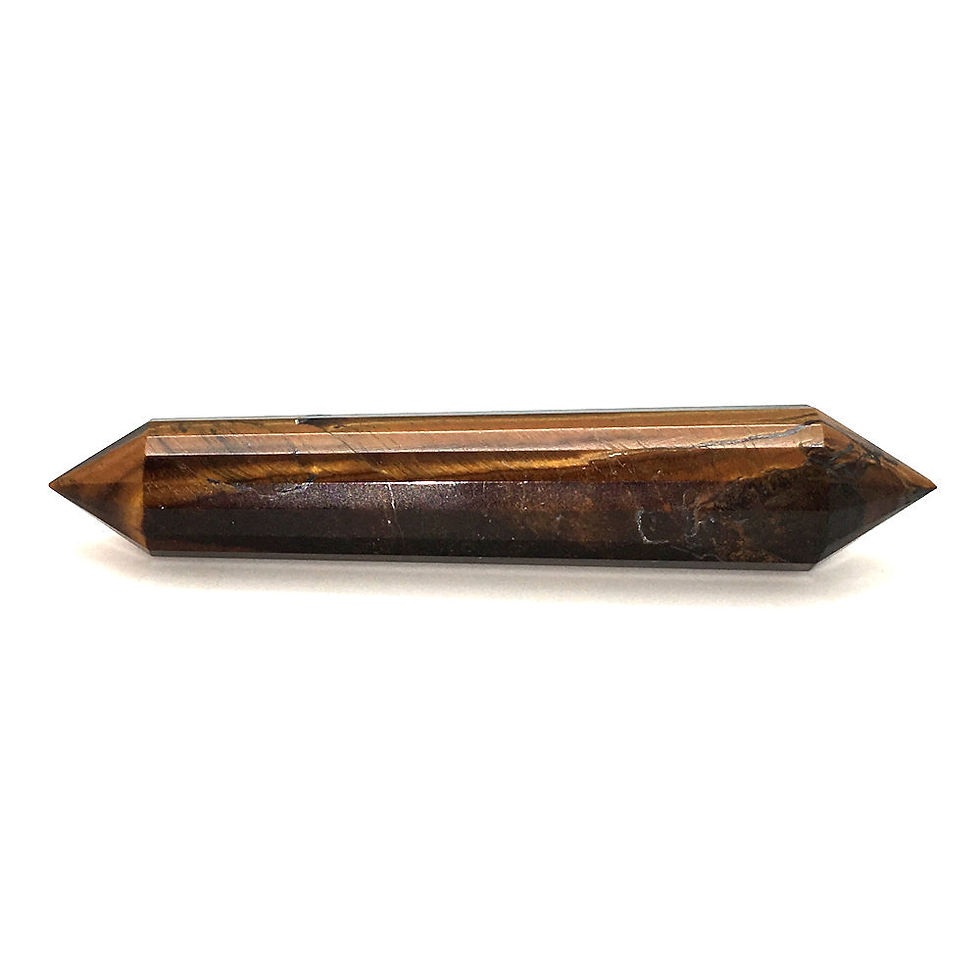 Thumbnail: 68100TEG-54-8 • Golden Tiger Eye Double Terminated Point • 101x20x16mm  | SmokyMountainBeads.com