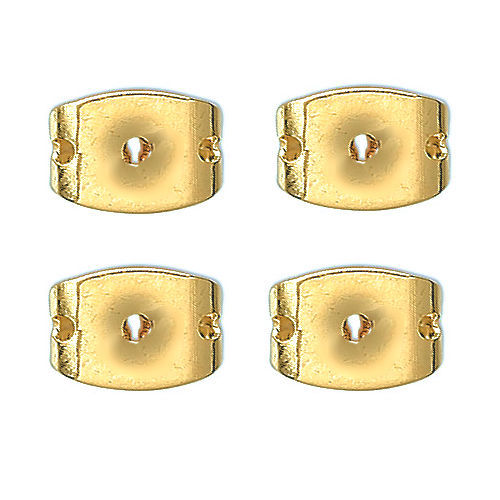 Thumbnail: 4ER-N-0406-30GPSStl • Butterfly Ear Nuts • Gold/Stainless • 4.5x6mm | SmokyMountainBeads.com