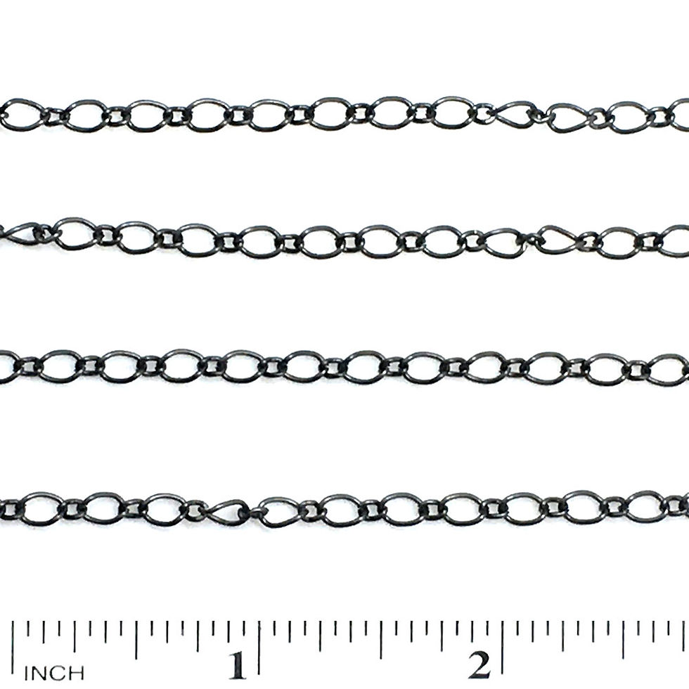 Thumbnail: Curb Chain • Gunmetal • 5x3.6x0.5mm • Fancy • 36-CB-F5405-13 | SmokyMountainBeads.com